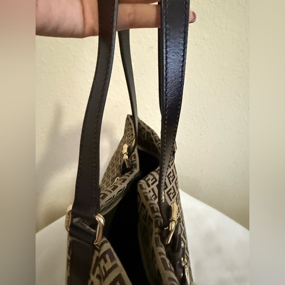 fendi zucchino canvas tote with charms. excellent condition. - Picture 7 of 10